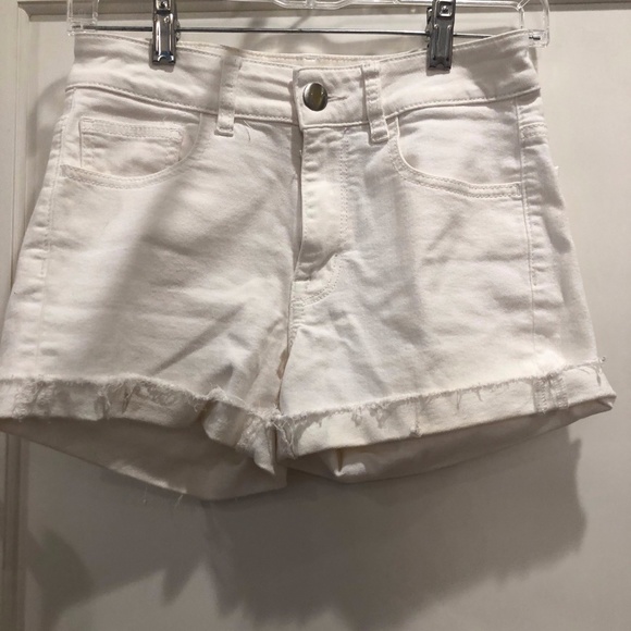American American Eagle White Jean Shorts Size 2